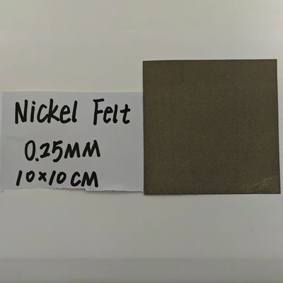 30-50% di porosità Feltro di fibra di nichel 0,25 mm di spessore AEM Elettrolizzazione dell'acqua Produzione di idrogeno